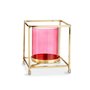 Bougeoir Carré Rose Doré 11