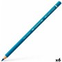 Crayons de couleur Faber-Castell Polychromos Turquoise Bleu de Colbat 6 Pièces