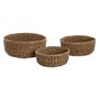 Set de basket Home ESPRIT Naturel Fibre naturelle Boho 30 x 30 x 13 cm (3 Pièces)