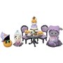 Coffret Halloween - SYLVANIAN FAMILIES - 3 Figurines Déguisées - Mobilier et Goûter d'Halloween
