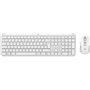 Logitech MK950 Signature Slim clavier Souris incluse Bureau RF sans fil + Bluetooth AZERTY Français Blanc