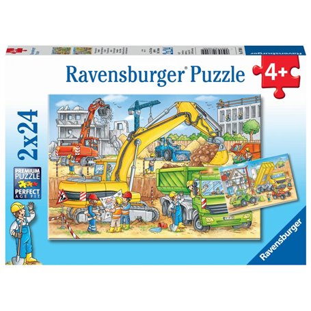 Ravensburger Puzzles 2x24 p - Beaucoup de travail sur le chantier