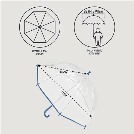 Parapluie Bulle Minnie Mouse 2400-0512 Rouge 100 % POE 45 cm