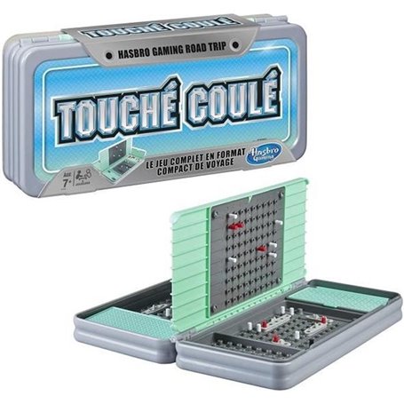Hasbro Touché-Coulé - Bataille Navale - Jeu De Societe Road Trip - Jeu De Voyage