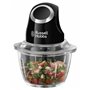 Mini Hachoir - RUSSELL HOBBS - Desire 24662-56 - 200 W - Bol en verre 1 L - Lames inox - Noir mat