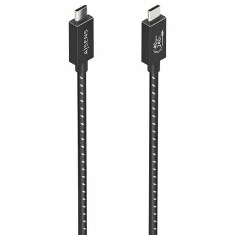 Câble USB-C vers USB-C Aisens A156-0866 Noir 50 cm