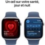 Apple Watch Series 10 GPS + Cellular - 46mm - Boîtier Silver Aluminium - Bracelet Denim Sport Band - S/M