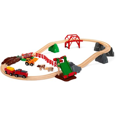 Brio 33984 Le circuit de la ferme et locomotive a pile