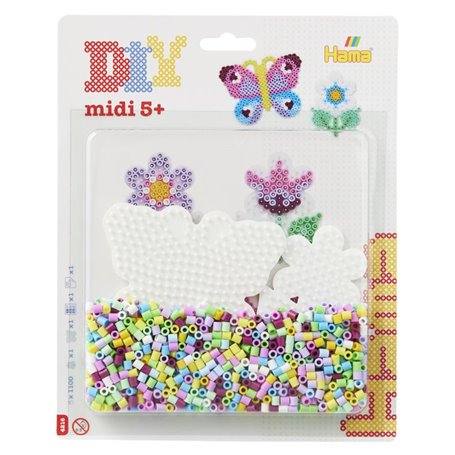 Perles a repasser grand modele plaques Fleur et Papillon