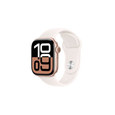 Apple Watch Series 10 OLED 42 mm Numérique 374 x 446 pixels Écran tactile 4G Or rose Wifi GPS (satellite)