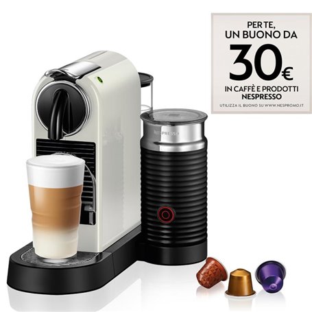 Machine à café DeLonghi Nespresso CitiZ EN 267 WAE DeLonghiWAE DeLonghi WAE blanc noir (EN 267.WAE)