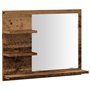 vidaXL Armoire à miroir de salle de bain vieux bois bois d'ingénierie