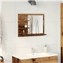vidaXL Armoire à miroir de salle de bain vieux bois bois d'ingénierie