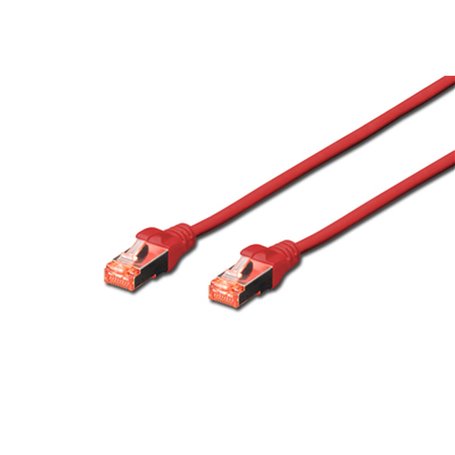 Câble Réseau Rigide FTP 6ème Catégorie Digitus DK-1644-0025-R-10 Rouge 25 cm 0