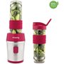 Mini blender - H.Koenig - SMOO10 - 300 W - 570 mL - Framboise - 2 gourdes incluses