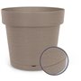 Pot a réserve d'eau - GARDEN ID Glamour - Taupe 40 cm - Surface granuleuse - Intérieur/extérieur - Design épuré - Contient du bo