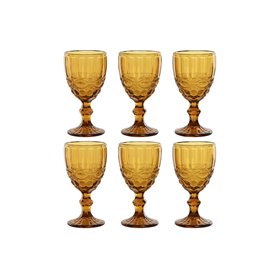 Set de Verres Home ESPRIT Ambre Verre 325 ml (6 Unités)