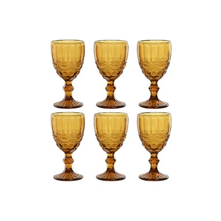 Set de Verres Home ESPRIT Ambre Verre 325 ml (6 Unités)