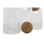 Set de 3 Boites Home ESPRIT Transparent Liège Verre Borosilicaté 1 L 3 Pièces