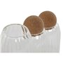 Set de 3 Boites Home ESPRIT Transparent Liège Verre Borosilicaté 1 L 3 Pièces