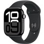 Apple Watch Series 10 GPS + Cellular - 46mm - Boîtier Jet Black Aluminium - Bracelet Black Sport Band - S/M