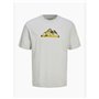 T-shirt à manches courtes homme Jack & Jones JCOMOUNTAIN LOGO TEE SS CREW NECK 12262220 Gris