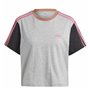 T-shirt à manches courtes femme Adidas 3S Cr Gris