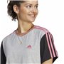 T-shirt à manches courtes femme Adidas 3S Cr Gris