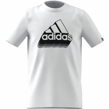 T-shirt à manches courtes enfant Adidas B Bos Retro Blanc