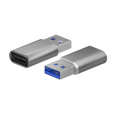 AISENS A108-0677 changeur de genre de câble USB Type-C USB Type-A Gris