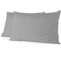Lot de 2 taies d'oreiller - HOME LINGE PASSION - 50 x 70 cm - Gris clair