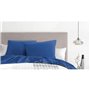 Lot de 2 taies d'oreiller - HOME LINGE PASSION - 63 x 63 cm - Bleu