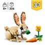 LEGO Creator 31162 3-en-1 L'adorable lapin - Jeu de construction pour fille des 8 ans
