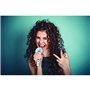 Lexibook - Microphone Karaoke Reine des Neiges - 3 modes et 4 effets sur la voix - Recharge USB-C - Bluetooth Sans fil