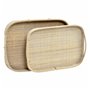 Jeux de plateaux DKD Home Decor Marron Rotin (51.5 x 36 x 7.5 cm) (44.5 x 31.5 x 6 cm) (2 pcs)