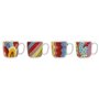 Ensemble de tasses à café DKD Home Decor Multicouleur Corail Bambou Dolomite Moderne 180 ml