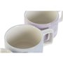 Ensemble de tasses à café DKD Home Decor Vert Bleu ciel Lila Métal Bambou Dolomite 260 ml