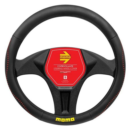 Housse pour volant MOMO MOMLSWC018BRS Noir/Rouge Ø 36 cm