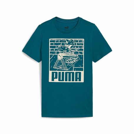T shirt à manches courtes Enfant Puma Ess+ Mid 90S Graphic Bleu