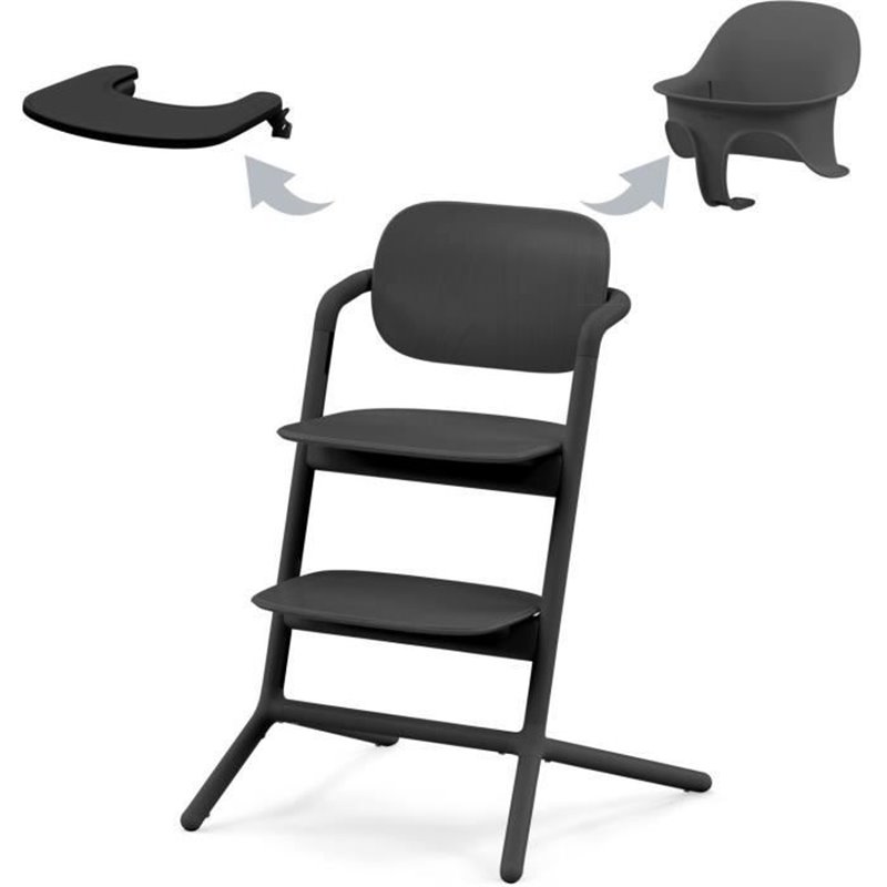 Image secondaire de CYBEX - Chaise haute évolutive - Pack 3 en 1 - LEMO 2 - Noir - Réglable en hauteur et en profondeur - Set bébé inclus