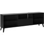 Meubles TV/Hifi Lowboard  - Décor noir - L153,5 x H52 x P31,5 cm - Fabriqué en Allemagne