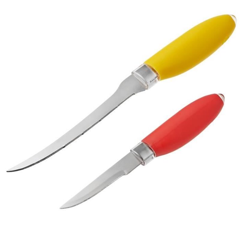 TEFAL Fresh Kitchen Set de 2 couteaux pour fruits et légumes, Lame acier inoxydable, Nettoyage facile, design ergonomique K06123