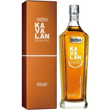 Kavalan Whisky Classic Single Malt - 40%vol - 50 cl avec étui