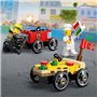 LEGO City 60458 Pack de bolides de course : camion de pizza contre camion de pompiers