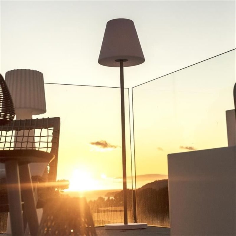 Image secondaire de Lampadaire solaire et rechargeable - LUMISKY - STANDY WOOD SOLAR - H150 cm - LED blanc chaud dimmable
