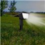 Lot de 2 spots solaires projecteur 2 en 1 a piquer ou a fixer - LUMISKY - CURTIS - H31.5 cm - LED blanc