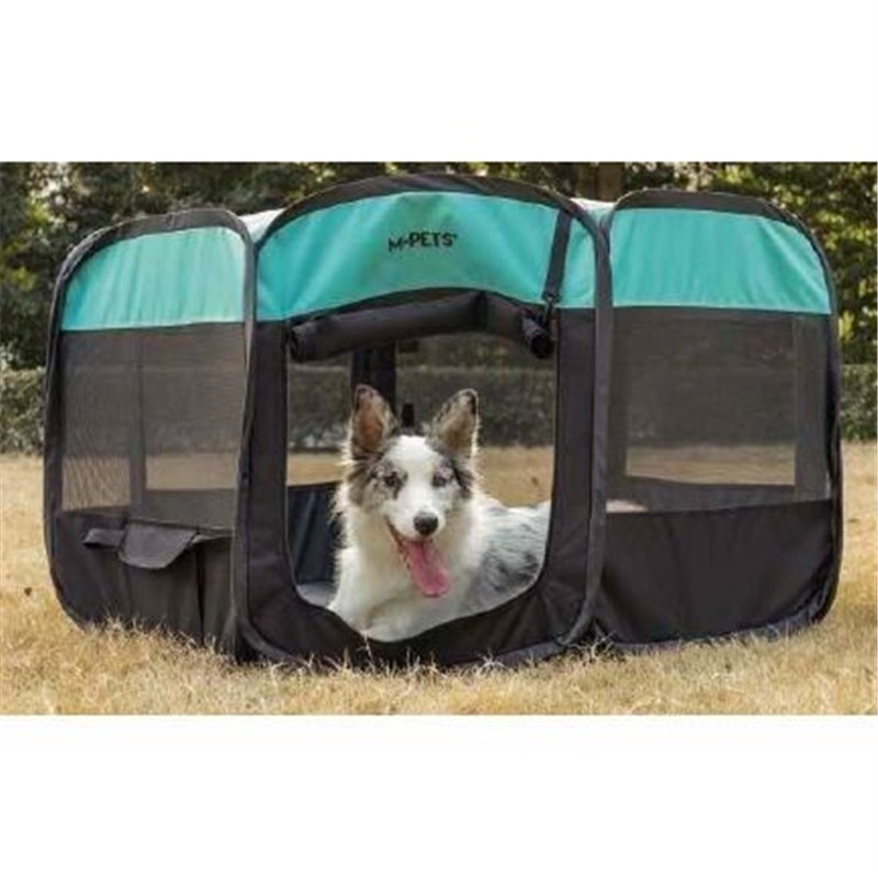 Image secondaire de Enclos octogonal pour chiots L - 115 x 110 x 66 cm - Taille pliée : 70 x 61 cm