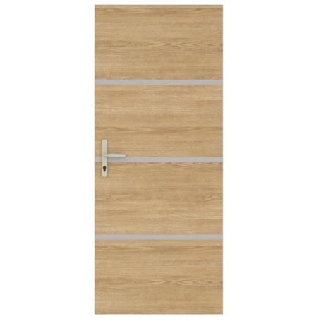 Kit de Rénovation de Porte - NORDLINGER PRO - 4 Feuilles 85 x 50 cm & 3 Profils 85 x 2 cm - Chene Naturel