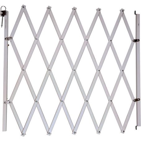Barriere bois blanc animaux - NORDLINGER PRO - Stop'Fix - Extensible 0,60-1,10m - Installation rapide