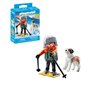 PLAYMOBIL 71741 Garçon en raquettes avec Saint Bernard